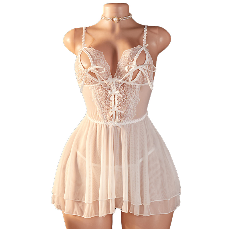Lace Bralette Set - Lencería Transparente y Sexy para Mujer,