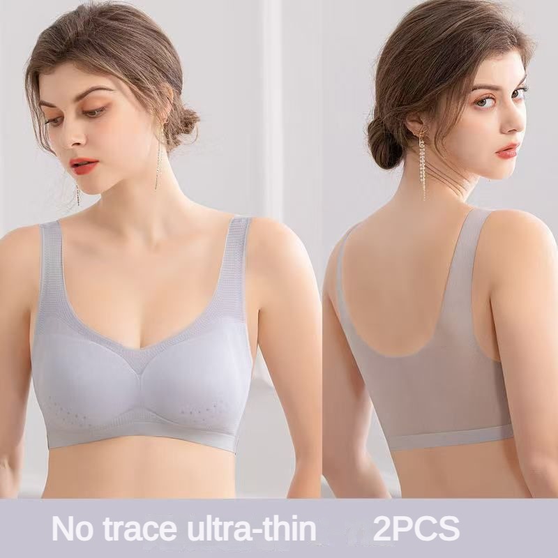 Sleep Bra Bralette - 2PCS Sujetador Sexy Lencería Talla Grande