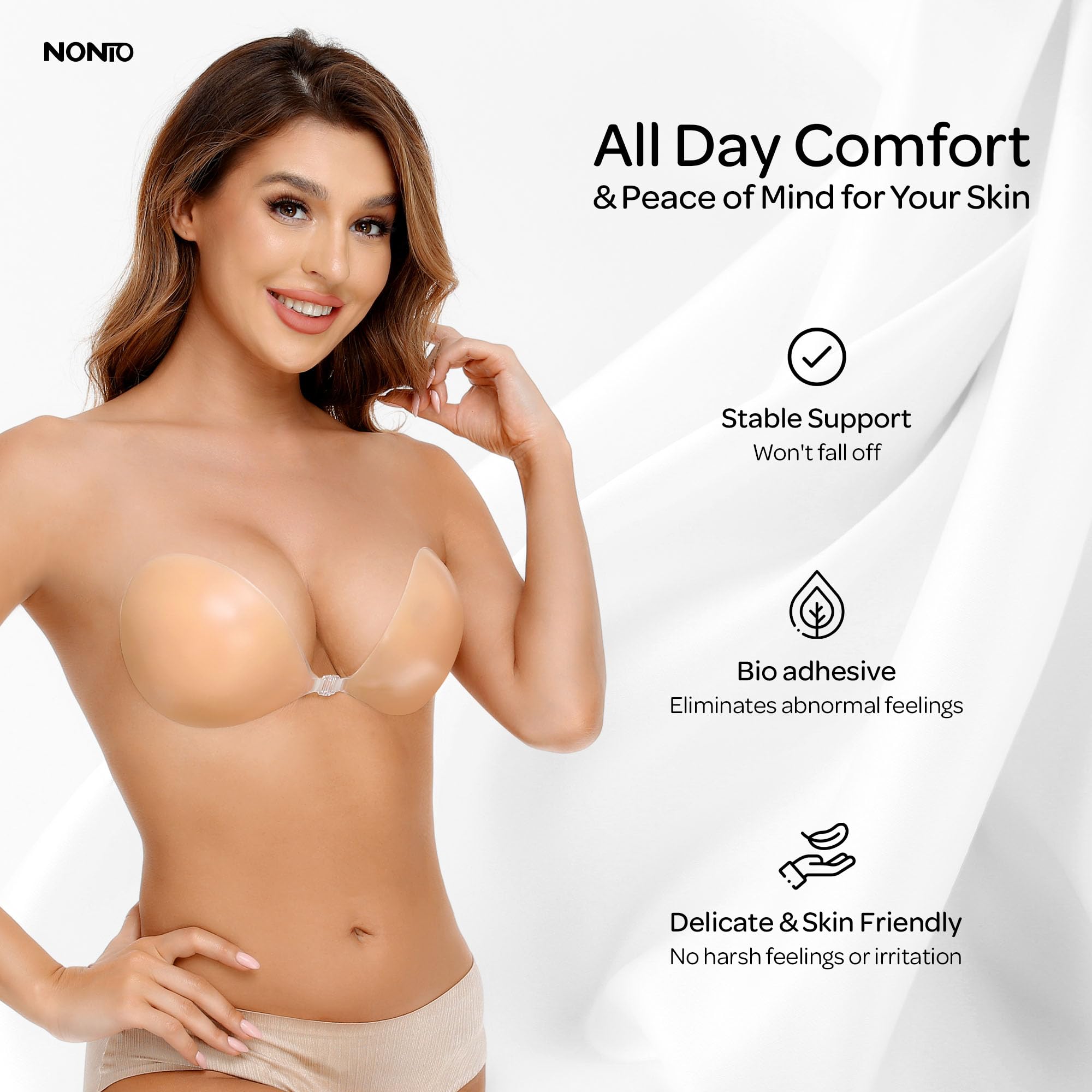 Sujetador Adhesivo sin Tirante - Strapless Bra Adhesive reseña y precio